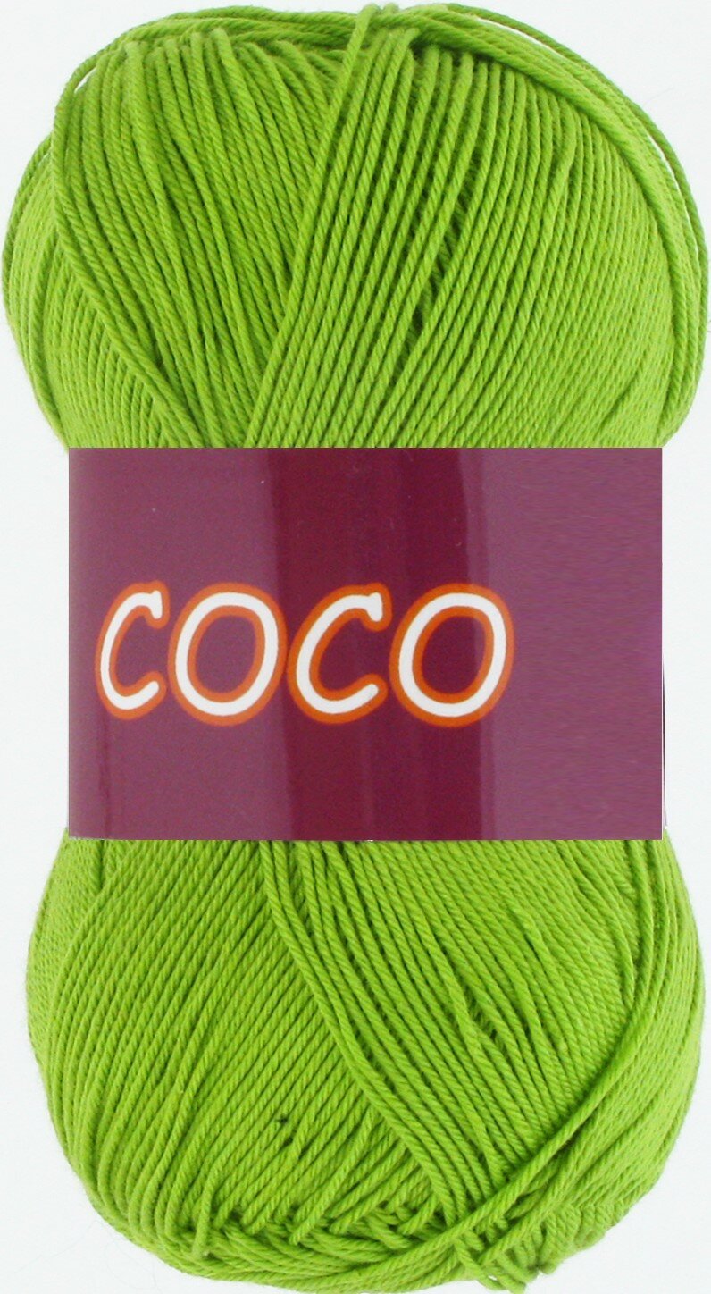 Пряжа Coco - 3861 зеленый