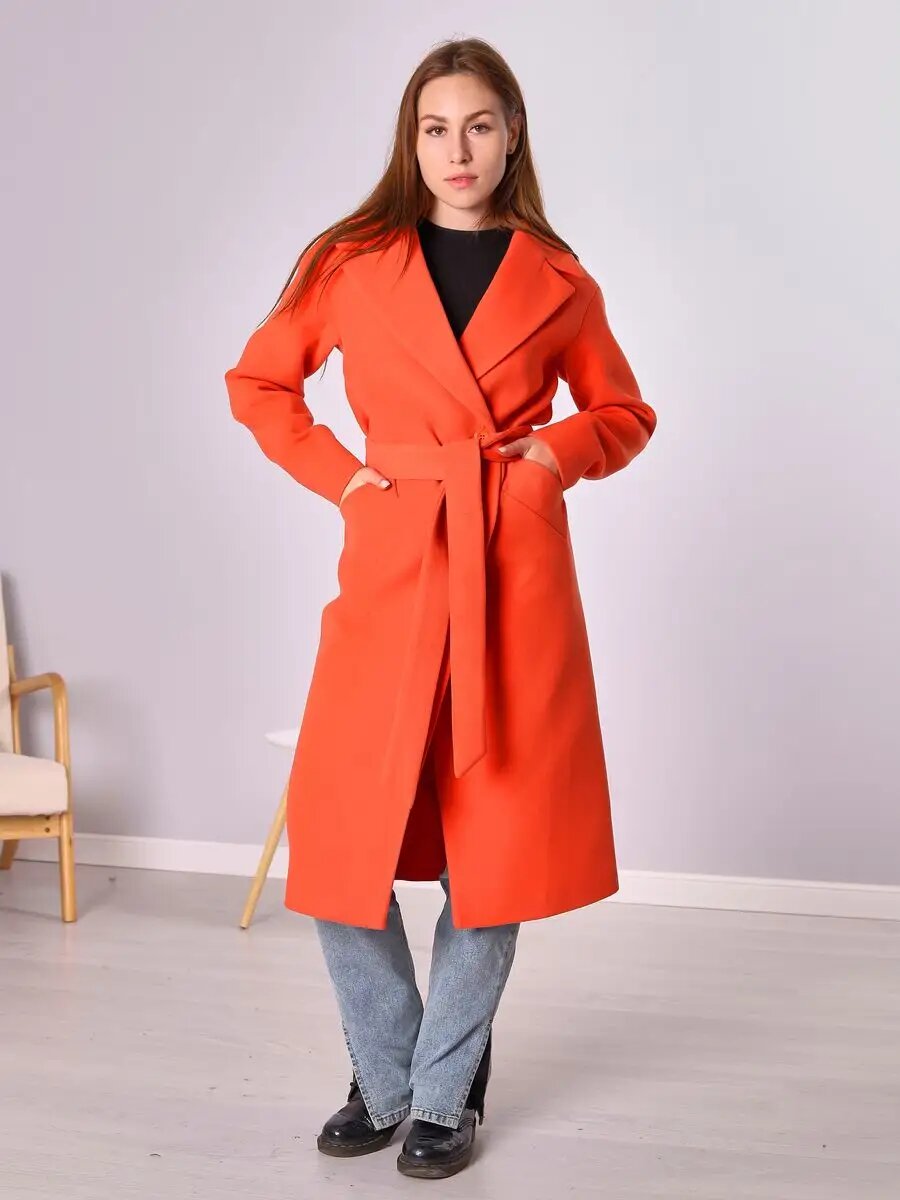 Пальто Louren Wilton весна осень 2025, размер 52, оранжевый