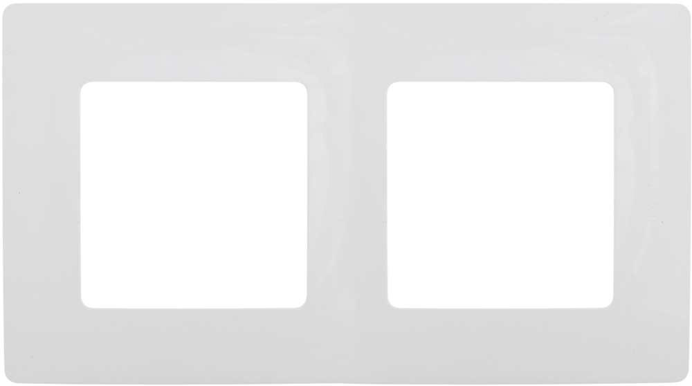 Рамка для розеток и выключателей Legrand Etika 2 поста цвет белый