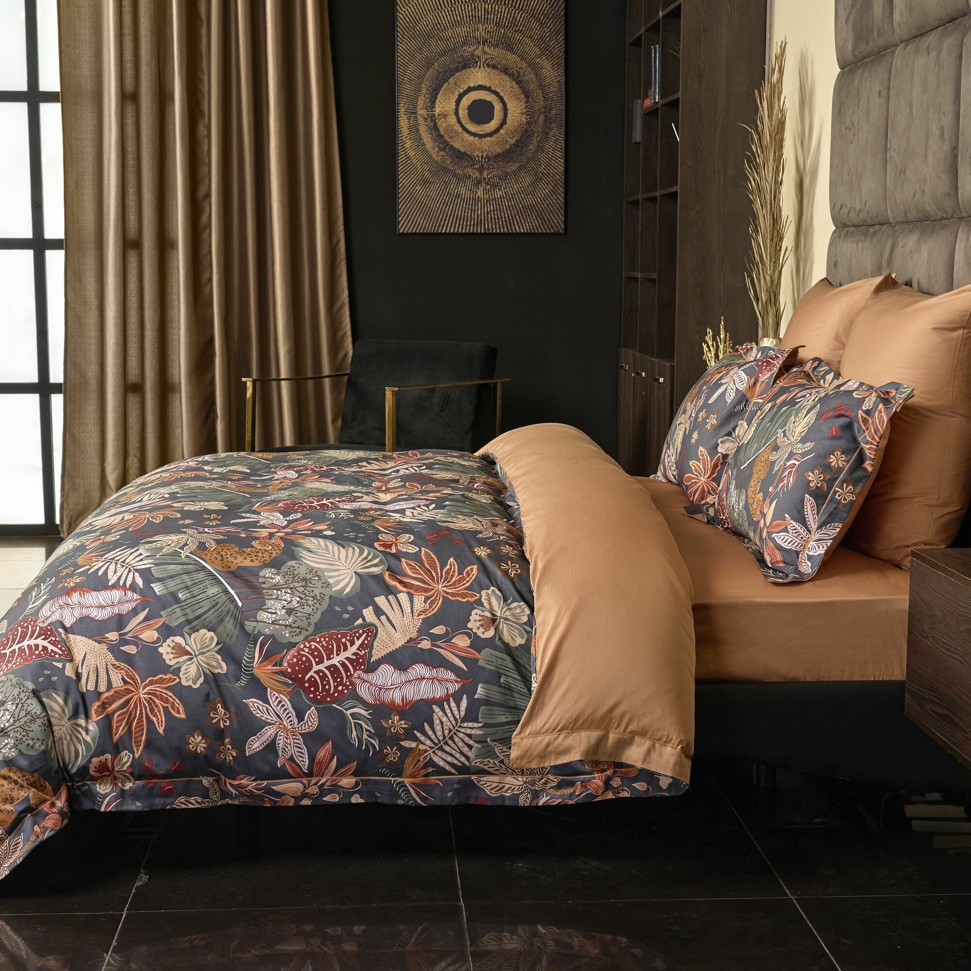 Постельное белье комплект 2 спальный Евро Arya Exclusive Rosari satin 4 наволочки (50х70; 70х70) — фото 1