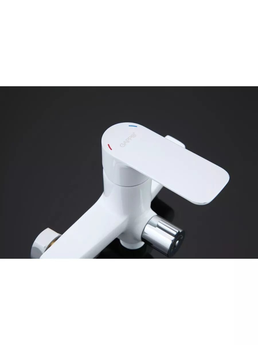 Смеситель для ванны поворотный излив Gappo G2248, цвет белый хром, латунь — фото 1