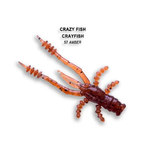 Силиконовая приманка мягкая съедобная Crazy Fish Crayfish 1.8