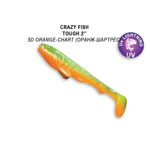 Силиконовая приманка мягкая съедобная Crazy Fish Tough 2