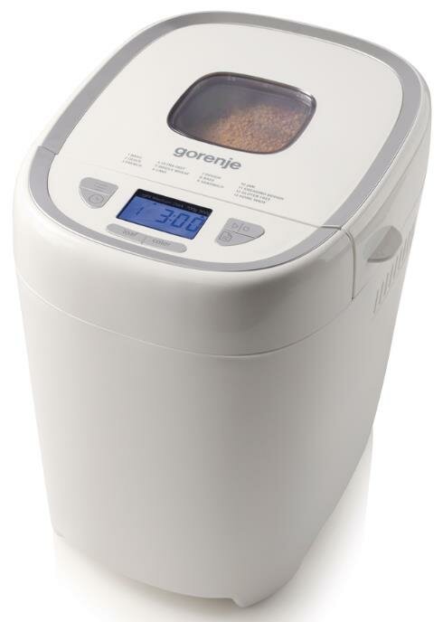 Изображение Хлебопечь Gorenje "BM900WS", LCD дисплей, 12 программ, защита от перегрева