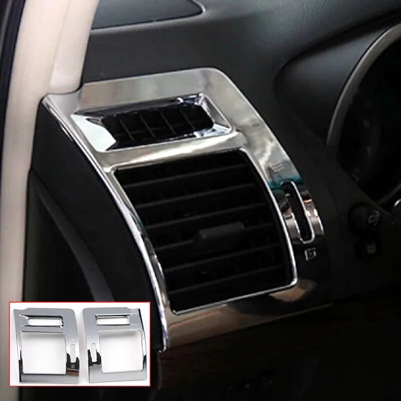 Для Toyota Land Cruiser 150 Prado LC150 FJ150 2010-2017 внутренняя крышка вентиляционного отверстия кондиционера ABS хром автомобильные аксессуары 2 шт.