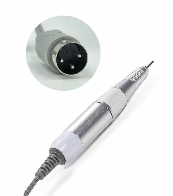 Ручка для маникюрного и педикюрного аппарата 3 контакта, ручка запасная (сменная), фрезерная, 35000 об.