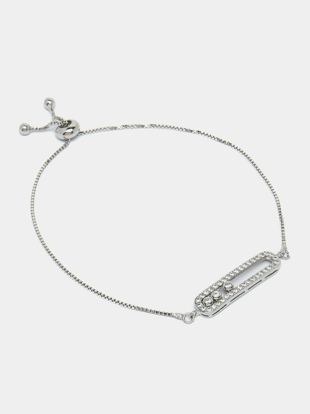 Браслет, 1 шт., размер one size, серебряный — фото 1