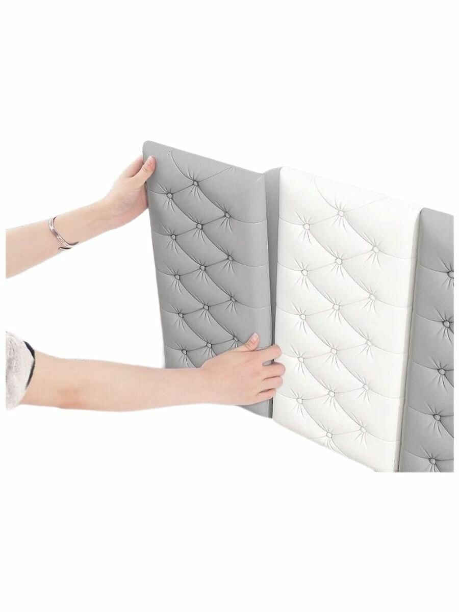 Мягкие 60х30 См(комплект 20 Шт) Панели Самоклеющиеся Для Стен Декоративные3D стеновые панели серый