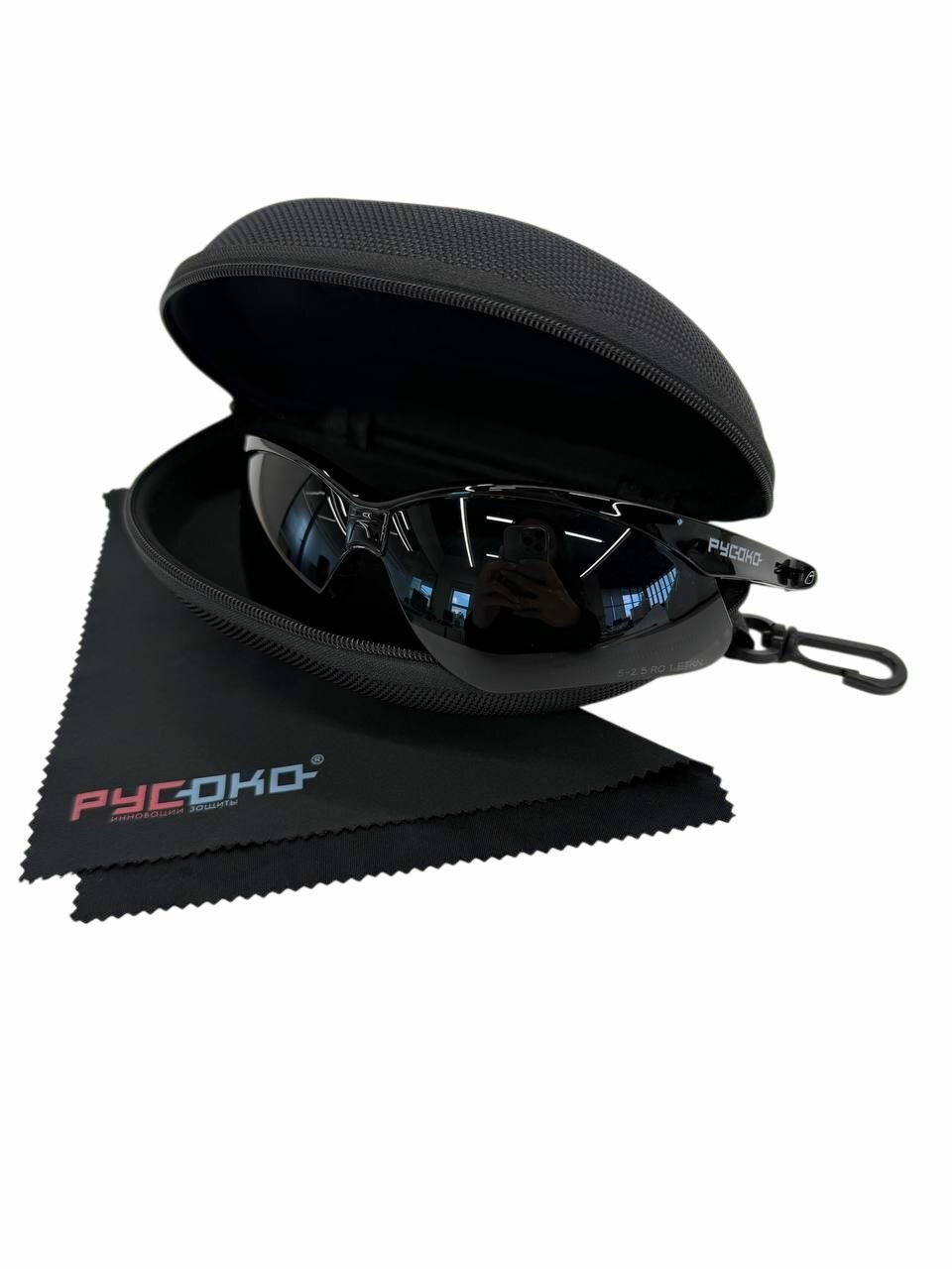 Очки защитные Агенд (грей) с футляром и салфеткой — фото 1