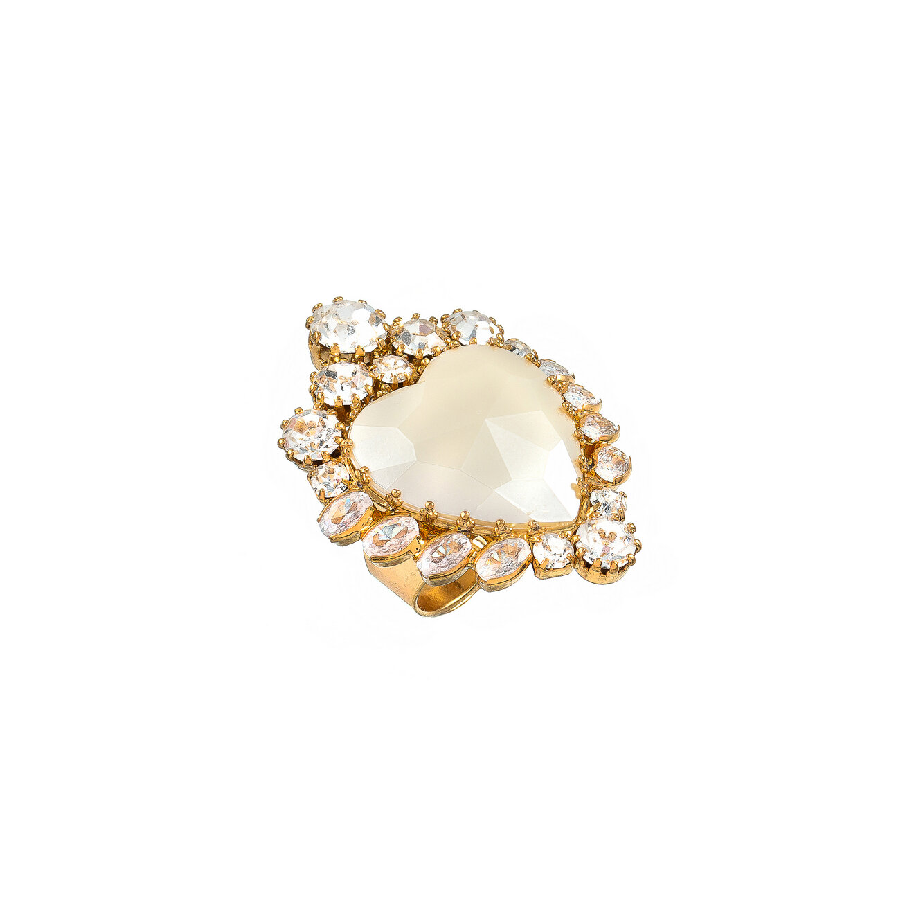 Кольцо, кристаллы Swarovski