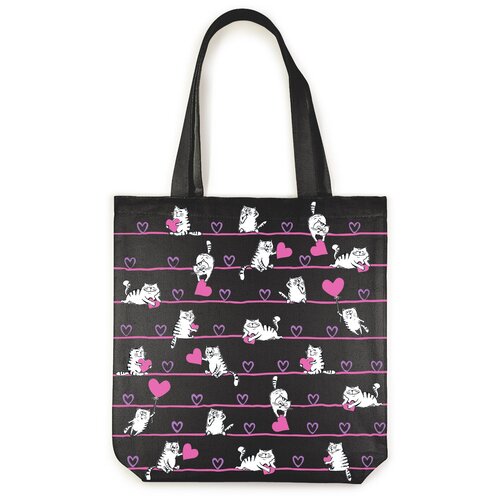 фото Сумка-шоппер black "sweet animals.котики" , 16-004-02/27 bruno visconti