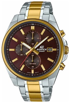 Наручные часы CASIO Edifice EFV-610SG-5A, серебряный, коричневый