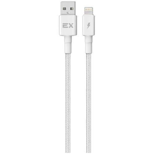 Аксессуар Exployd Flow USB - Lightning 2.4A 1m Nylon White EX-K-1280 аксессуар exployd flow usb lightning 3a 1m silicone white ex k 1262