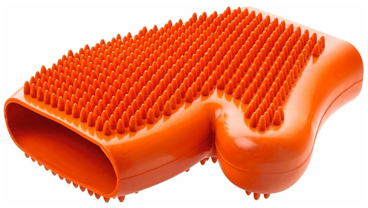 Перчатка Hunter Smart резиновая для вычесывания шерсти, оранжевая