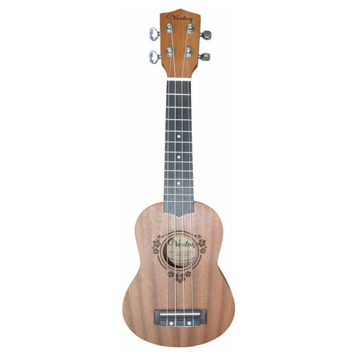 Укулеле VESTON сопрано, сапеле, натуральная Цветы KUS20NT