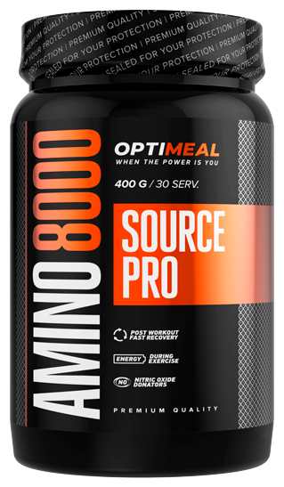 OptiMeal Amino Source Pro 8000 400 гр. со вкусом апельсин