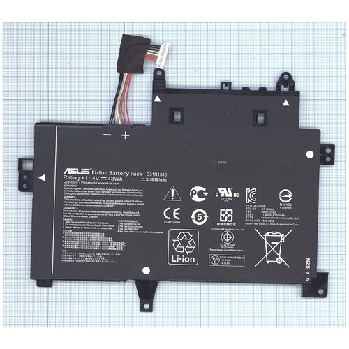 Аккумуляторная батарея B31N1345 для ноутбука Asus TP500LN 11,4v 48Wh