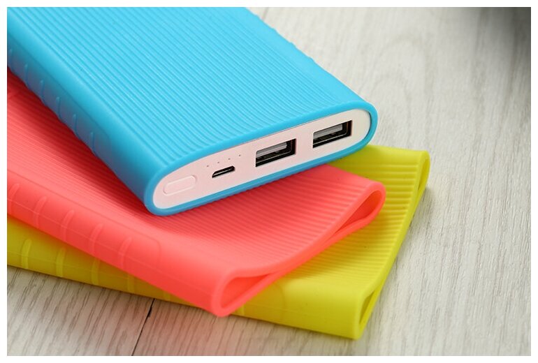 Силиконовый чехол для Xiaomi Power Bank 2 5000 mAh, pink