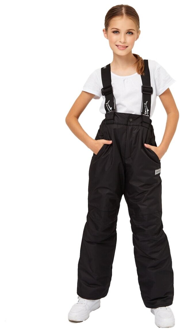 Полукомбинезон зимний детский мембранные утепленные брюки штаны для прогулок и спорта для девочек KATRAN SLOPE