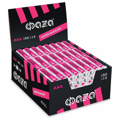 ФАZА ФАZА Элемент питания алкалиновый AAA/LR03 1.5В Super Alkaline box-96 display (уп.96шт) ФАZА 2854674