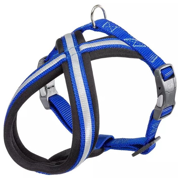 Шлейка для собак Daytona Cross со светоотражающей полоской (L, Синий)