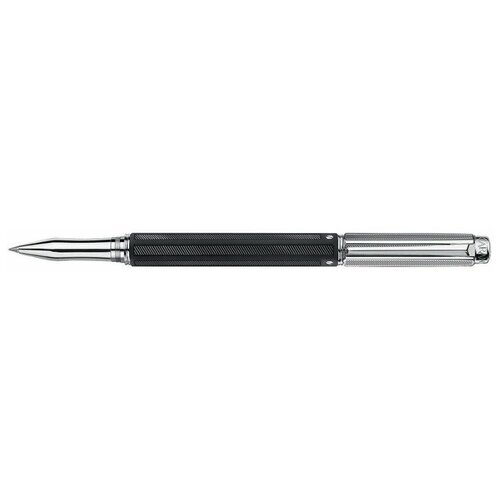 Ручка роллер Carandache Varius Rubracer 4470.085 черная с серебром в подарочной коробке (985171)