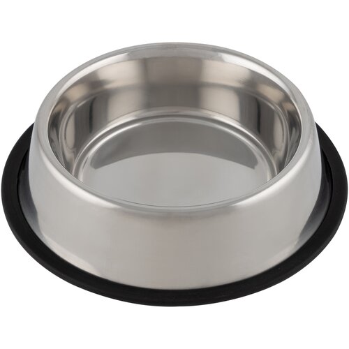 Миска для домашних животных с антискользящим дном, нержавеющая сталь, резина, 19 см, 400 мл