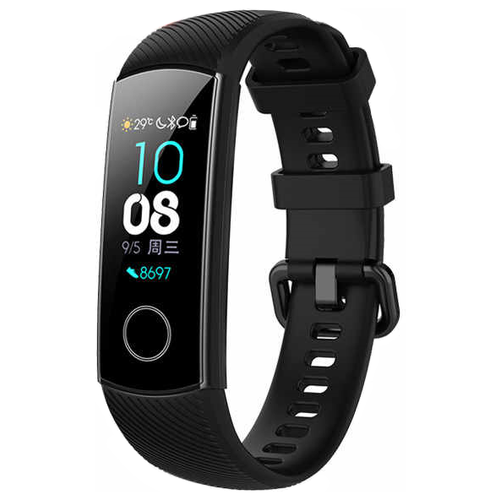 Aксессуар Ремешок DF для Honor Band 4/5 Black hwClassicband-02