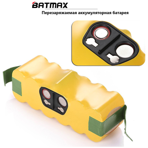 аккумулятор batmax для робота пылесоса irobot roomba 500 600 700 800 900 series 3500mah Аккумулятор BATMAX для робота пылесоса iRobot Roomba 600, 700, 800, 900 Series. 14.4V 3500mAh Ni-MH.