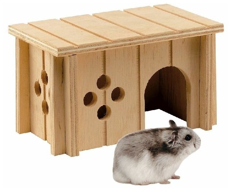 Ferplast Деревянный домик SIN 4641 для мышей - фотография № 3