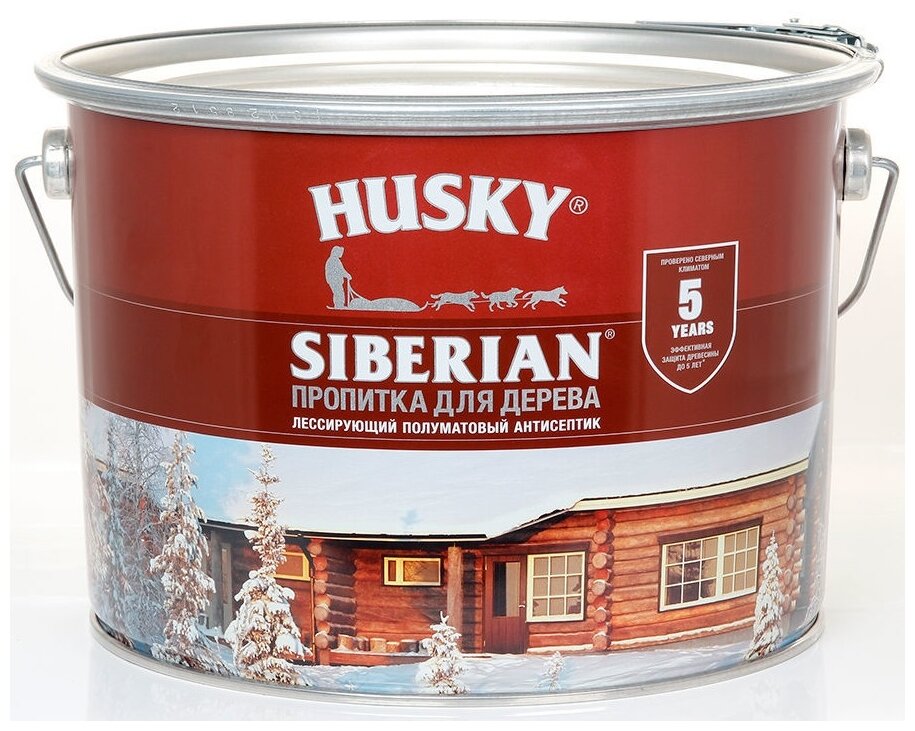 Антисептик HUSKY Siberian палисандр 9 л полуматовый