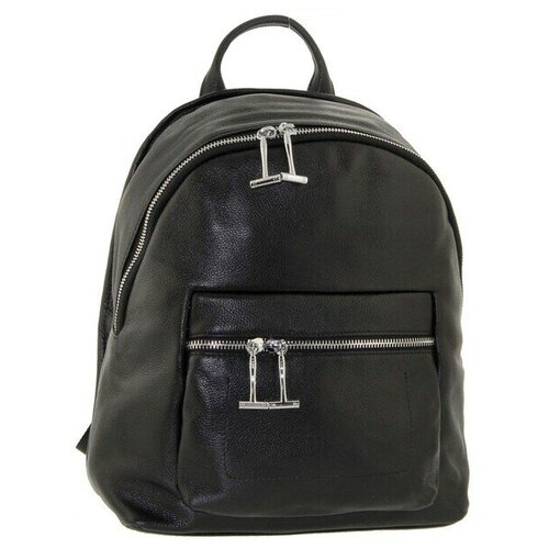 фото Рюкзак кожаный черный большой polina & eiterou w 18091-11j polina & eiterou (balina)