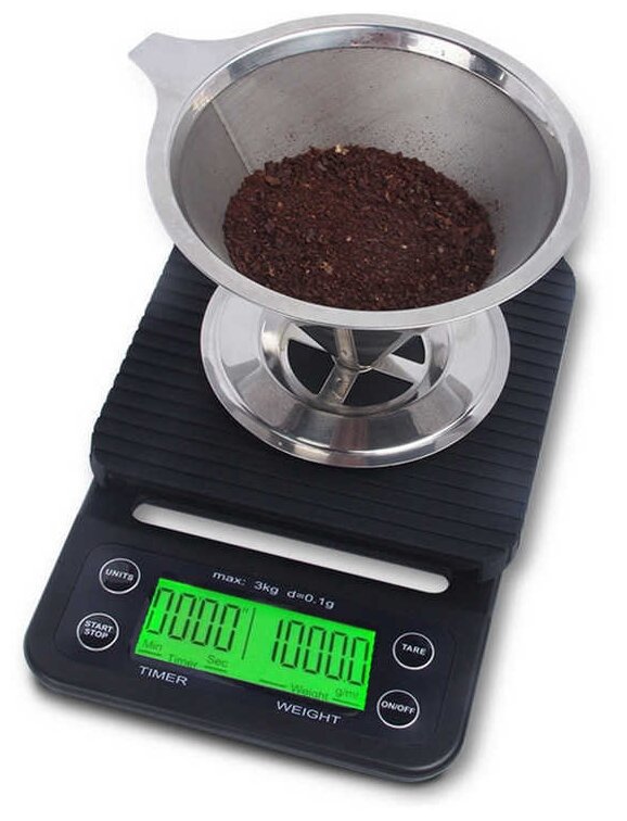 Электронные весы для кофе с таймером 3kg/0.1 - фотография № 1