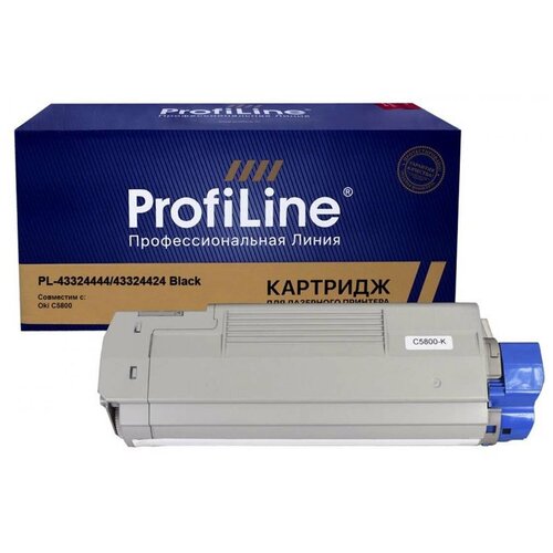 Картридж 43324444, 43324424 для Oki C5650, C5600, C5900, C5950 ProfiLine черный тонер картридж булат s line 43324444 43324424 для oki c5800 чёрный 6000 стр универсальный