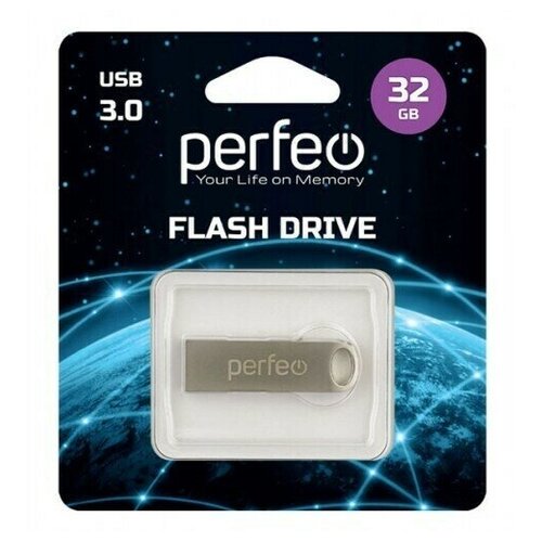 USB Флеш-накопитель USB накопитель Perfeo 3.0 32GB M08 Metal Series