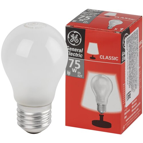 Лампа накаливания 97210 General Electric Брест A50 лон 75w 230V E27 FR