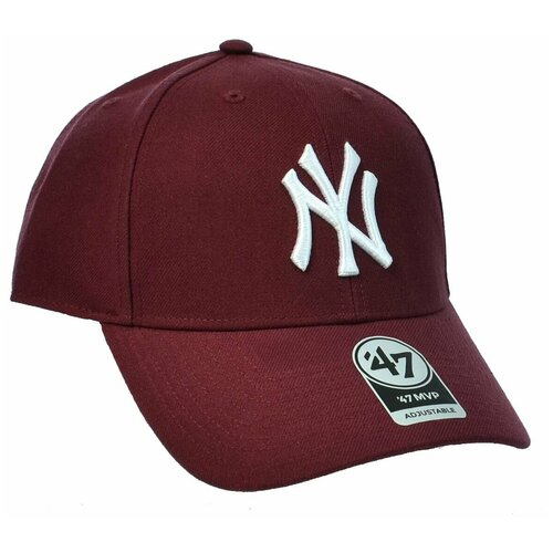 Бейсболка классическая с изогнутым козырьком '47 Brand MVP SNAPBACK New York Yankees MVPSP17WBP (OS бордовый)