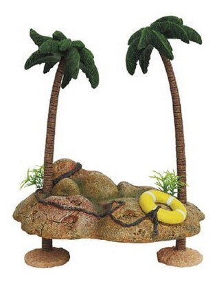 Декоративная композиция для аквариума ArtUniq Islet With Palmtrees Островок с пальмами, 735 гр - фотография № 2