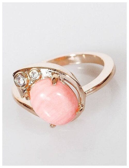 Кольцо помолвочное Lotus Jewelry, коралл, размер 18, розовый