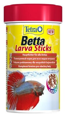 Корм для рыб Tetra Betta LarvaSticks 100мл плавающие палочки - фотография № 19