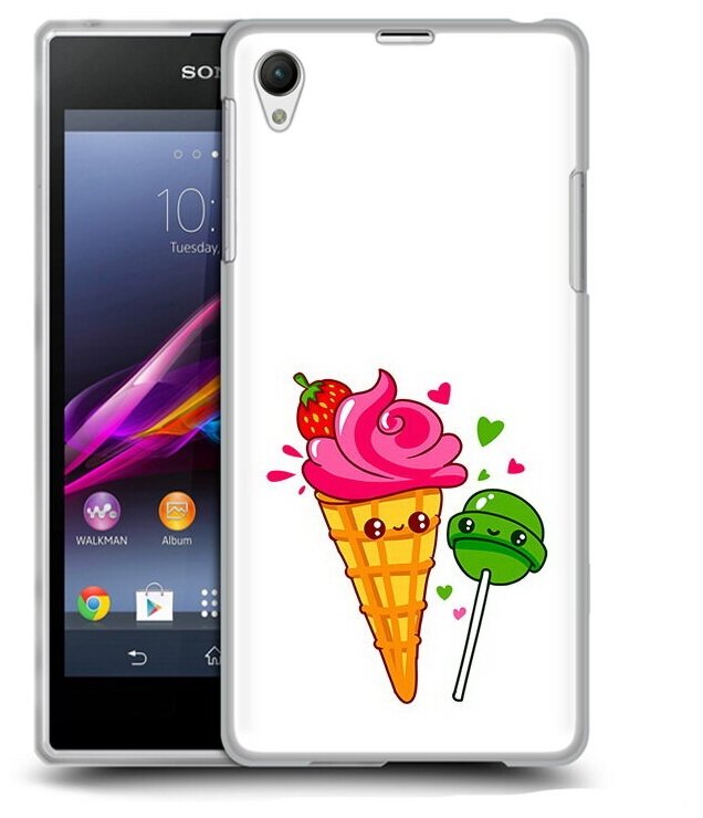 Чехол задняя-панель-накладка-бампер MyPads Вкусняшки для Sony Xperia Z1 противоударный