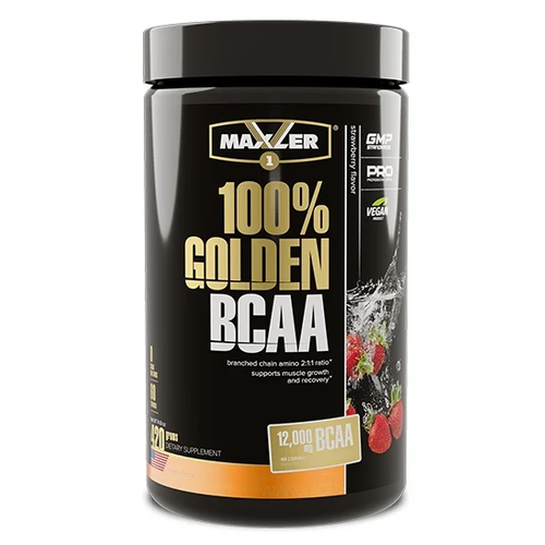 100% Golden BCAA, 420 г, Strawberry / Клубника сироп хербапол 420 г клубника