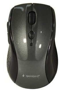 Мышь беспроводная Gembird MUSW-43024 ГГц серый глянец 6 кнопок 1600DPI