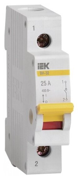 Выключатель нагрузки (мини-рубильник) Iek ВН-32 1Р 25А, MNV10-1-025