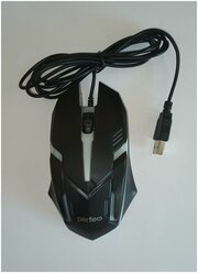 Мышь компьютерная игровая Perfeo оптическая "GRAF", 3 кн, USB, чёрн, GAME DESIGN, 7 цв. подсветка, 1000 DPI, 1 шт.