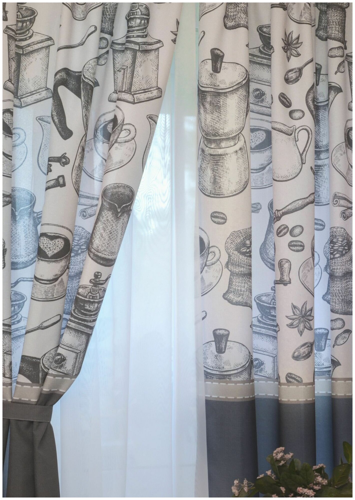 Комплект штор IRIS для кухни, 180х143см — фото 1