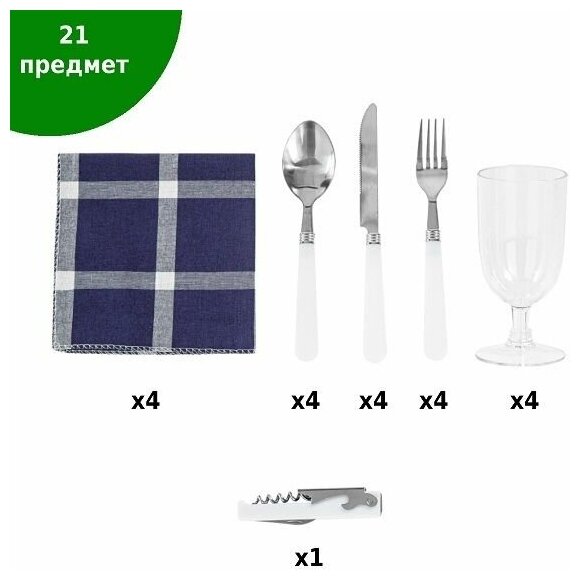 Green Glade Набор для пикника Green Glade T3306 7 л / 22 предмета - фотография № 2