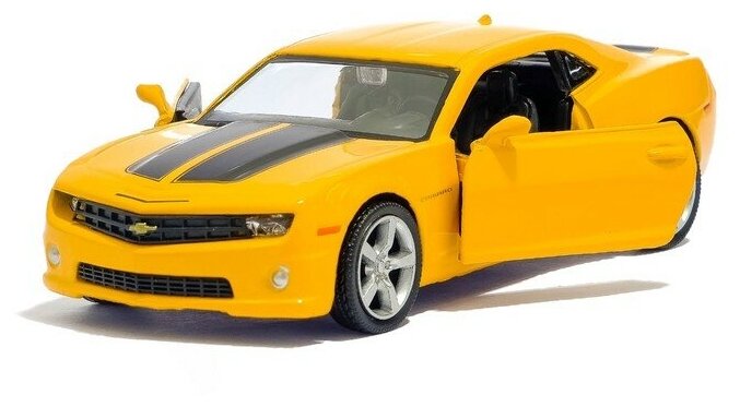 Машина металлическая CHEVROLET CAMARO, 1:32, открываются двери, инерция, цвет красный