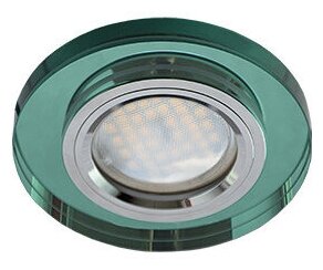 Встраиваемый светильник Ecola MR16 DL1650 GU5.3 Glass изумруд/хром 25x95 FR1650EFF