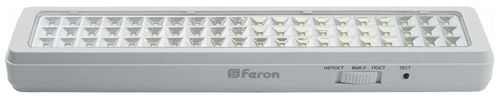 FERON Светильник аварийный, 60 LED AC/DC, белый, EM112 41534